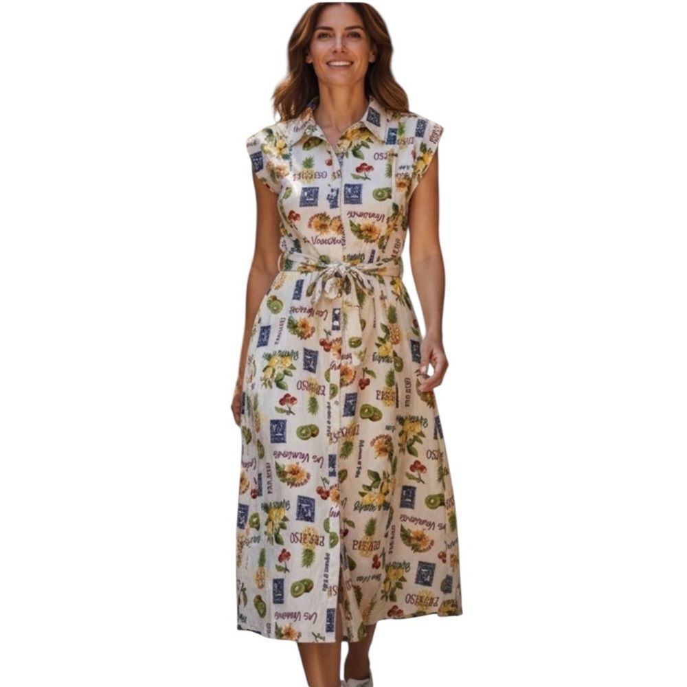 NWT Life 4 Truth Tropical Print Midi Dress M